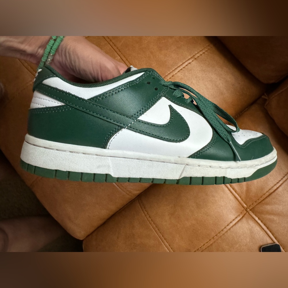 Size 8 mens/10 womens Nike Dunks in green